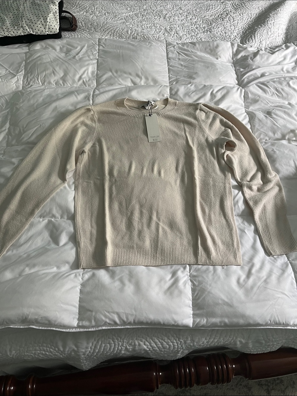 Rachel Zoe Light Cream Crewneck Sweater